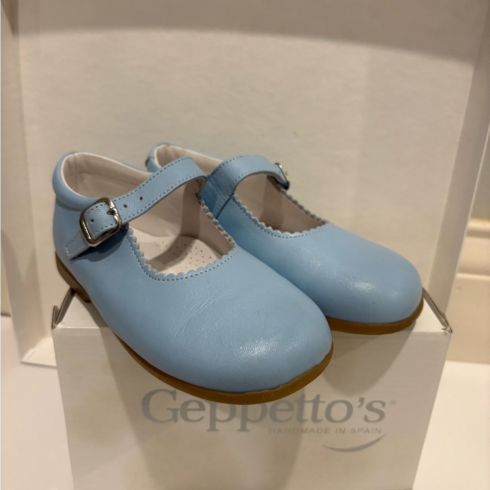 Light Blue Kids Mary Jane Dress Shoes